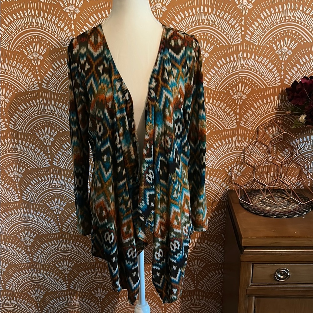 Multicolor Patterned Women's Cardigan